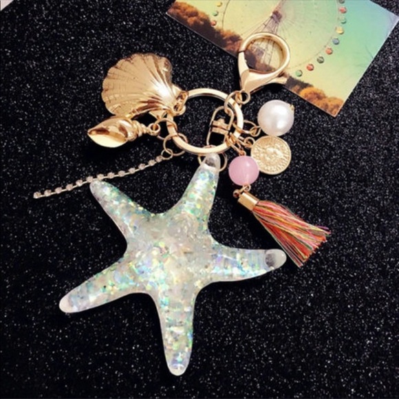 NWT Pearl Starfish key chain or purse Tassel - Picture 2 of 5